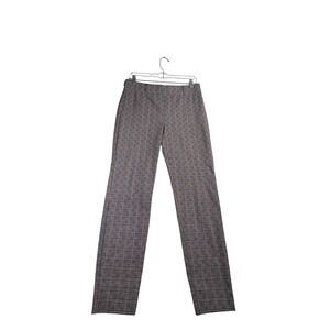 NYCC New York Clothing Co Plaid Slim Leg Trousers Red Black White Size 8